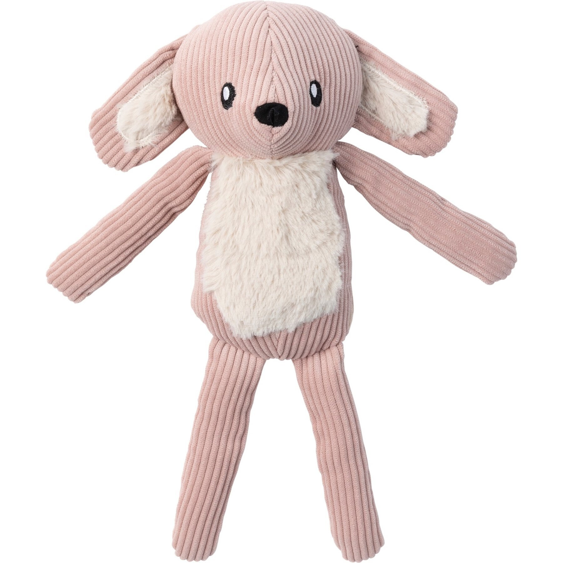 FuzzYard Life Bunny Squeaky Plush Dog Toy, Soft Blush
