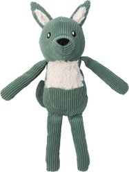 FuzzYard Life Kangaroo Squeaky Plush Dog Toy, Myrtle Green