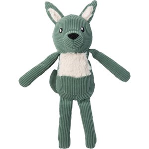 FuzzYard Life Kangaroo Squeaky Plush Dog Toy, Myrtle Green