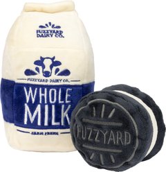FuzzYard Milk & Cookie Squeaky Plush Dog Toy, 2 count