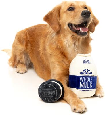 Show full view: FuzzYard Milk & Cookie Squeaky Plush Dog Toy, 2 count slide 3 of 7