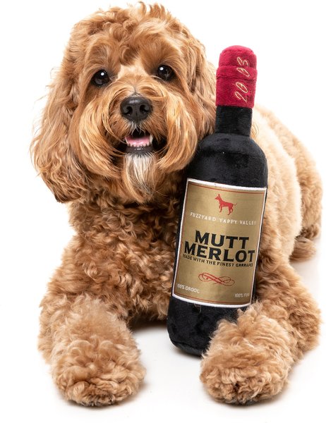 Show full view: FuzzYard Mutt Merlot Squeaky Plush Dog Toy slide 2 of 5