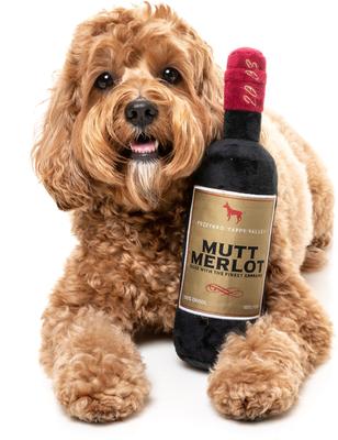 Show full view: FuzzYard Mutt Merlot Squeaky Plush Dog Toy slide 3 of 6