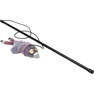 FuzzYard Peace Out Pigeon Teaser Wand Cat Toy with Catnip
