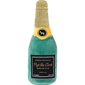 FuzzYard Pup The Cork Sparkling Wine Squeaky Plush Dog Toy