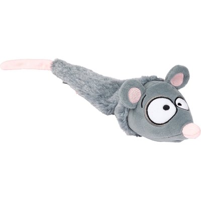 FuzzYard FuzzYard Rack Off Rat Squeaky Stuffing-Free Plush Dog Toy