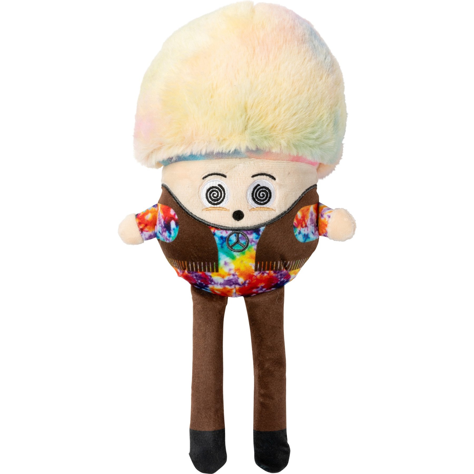 FuzzYard Rainbow Mushroom Squeaky Plush Dog Toy
