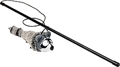 FuzzYard Run Along Raccoon Teaser Wand Cat Toy with Catnip