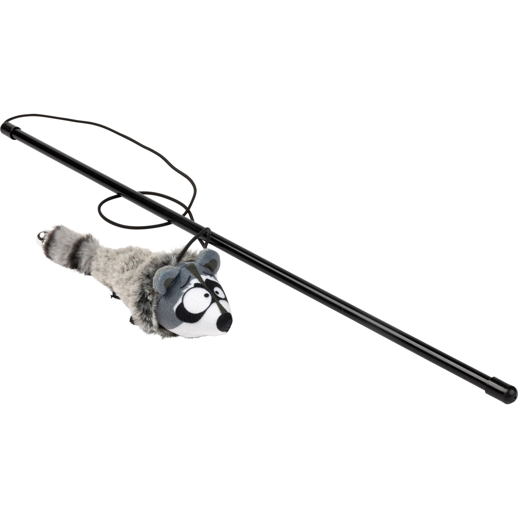 FuzzYard Run Along Raccoon Teaser Wand Cat Toy with Catnip