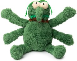 FuzzYard Scratchy Flea Squeaky Plush Dog Toy, Green, Large