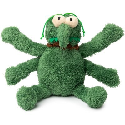 FuzzYard FuzzYard Scratchy Flea Squeaky Plush Dog Toy, Green, Large