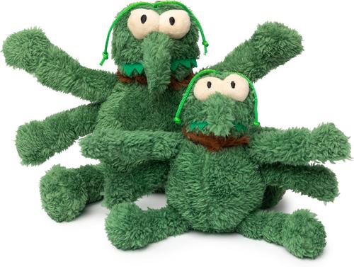 Show full view: FuzzYard Scratchy Flea Squeaky Plush Dog Toy, Green, Small slide 3 of 5