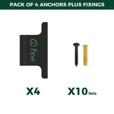 Show full view: FXW 8-Panel Playpen Fence-to-Wall Anchors, Black slide 6 of 9