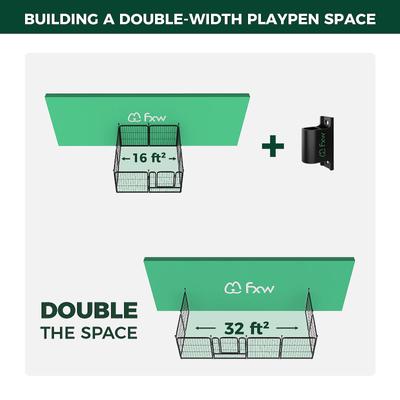 Show full view: FXW 8-Panel Playpen Fence-to-Wall Anchors, Black slide 5 of 9