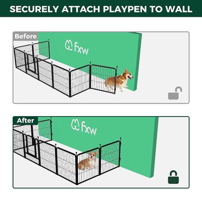 Show full view: FXW 8-Panel Playpen Fence-to-Wall Anchors, Black slide 4 of 9