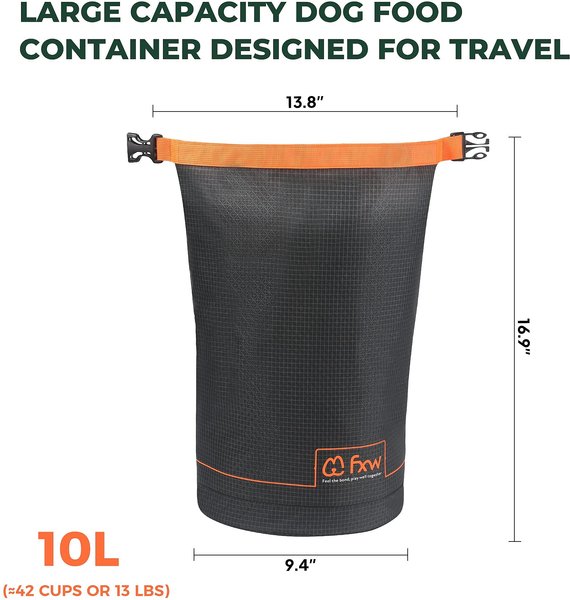 Show full view: FXW Dog Food Travel Bag, Grey, 42-cup slide 3 of 8