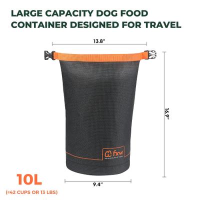 Show full view: FXW Dog Food Travel Bag, Grey, 42-cup slide 3 of 8