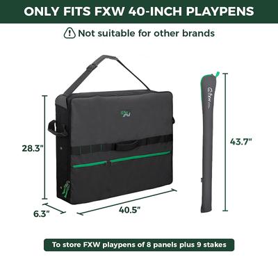 Show full view: FXW FXW 8-Panel Dog Playpen Storage Bag, Black, 40-in slide 4 of 7