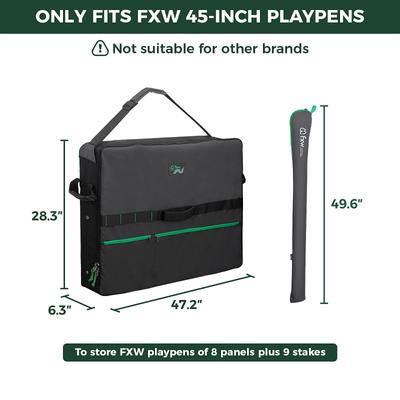 Show full view: FXW FXW 8-Panel Dog Playpen Storage Bag, Black, 45-in slide 3 of 6