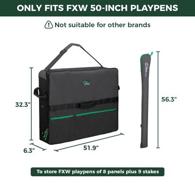 Show full view: FXW FXW 8-Panel Dog Playpen Storage Bag, Black, 50-in slide 4 of 7