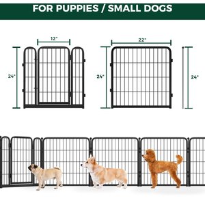 FXW Homeplus Indoor Dog Playpen, Black, 24-in, 8-panel