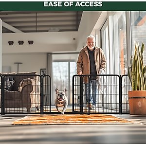 FXW Homeplus Indoor Dog Playpen, Black, 24-in, 8-panel