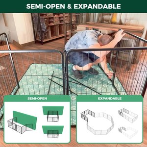 FXW Homeplus Indoor Dog Playpen, Black, 24-in, 8-panel