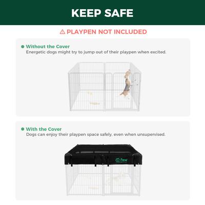 Show full view: FXW Mesh Top Cover for FXW 32 to 40-in Height Dog Playpens, Black slide 3 of 8