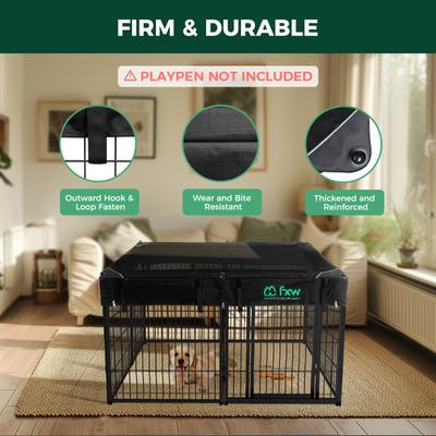 Show full view: FXW Mesh Top Cover for FXW 32 to 40-in Height Dog Playpens, Black slide 4 of 8