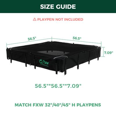 Show full view: FXW Mesh Top Cover for FXW 32 to 40-in Height Dog Playpens, Black slide 2 of 8