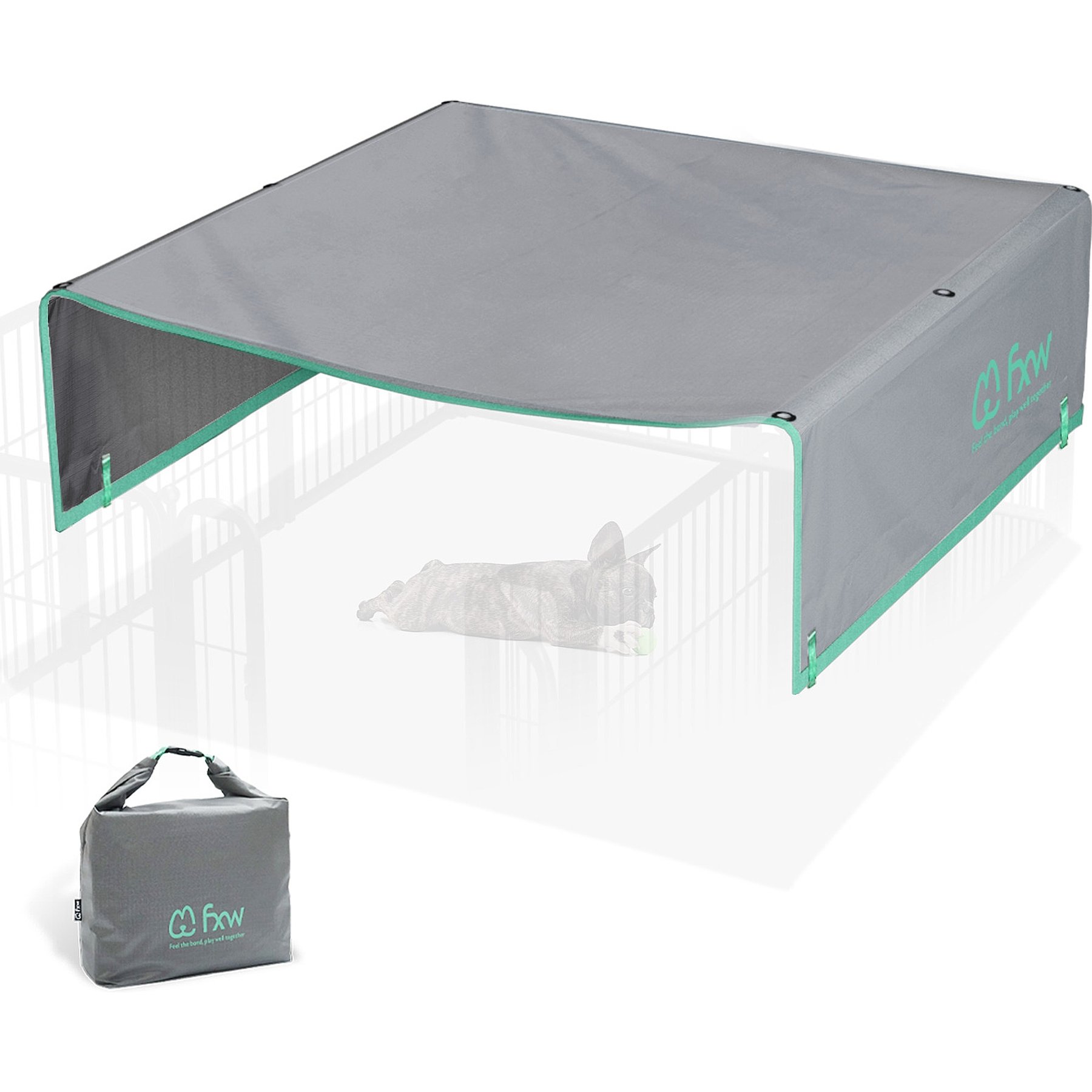 FXW Speicalized Sun Shade for FXW Dog Playpens, Grey, 24-in