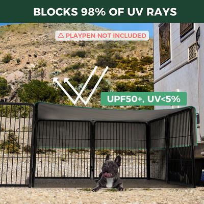 Show full view: FXW Speicalized Sun Shade for FXW Dog Playpens, Grey, 24-in slide 5 of 8