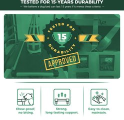 FXW TitanNest Padded Chew-Proof Elevated Dog Bed, Grey, Small: 24-in slide 2 of 8