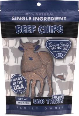 Show full view: Gaines Family Farmstead Beef Chips Dog Treats, 6-oz bag slide 4 of 5