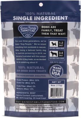 Show full view: Gaines Family Farmstead Beef Chips Dog Treats, 6-oz bag slide 3 of 5