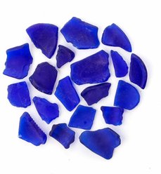 Galapagos Aquarium Sea Glass, 4-lb bag, Deep Sea Blue