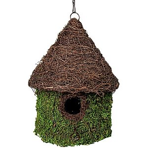 Galapagos Bungalow Woven Birdhouse, Fresh Green