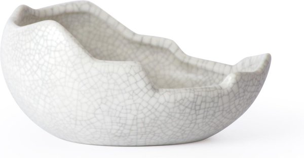 Galapagos Ceramic Egg Reptile Bowl, White