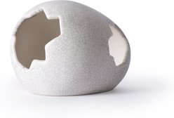 Galapagos Ceramic Egg Reptile Hideout, White, Medium, 6.3x5.12-in slide 2 of 6