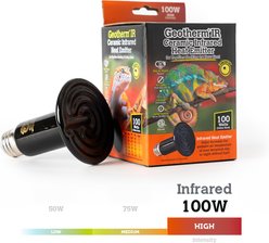 Galapagos Geotherm Ceramic Reptile Heat Emitter, Black, 100-watt