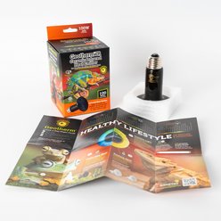 Galapagos Geotherm Ceramic Reptile Heat Emitter, Black, 100-watt slide 2 of 5