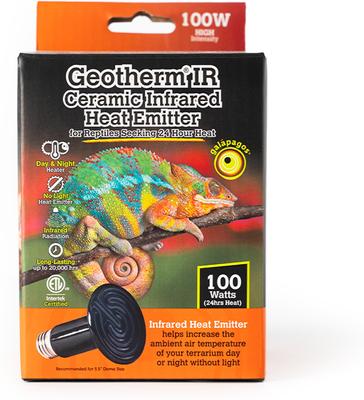 Show full view: Galapagos Geotherm Ceramic Reptile Heat Emitter, Black, 100-watt slide 2 of 5