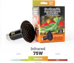 Galapagos Geotherm Ceramic Reptile Heat Emitter, Black, 75-watt