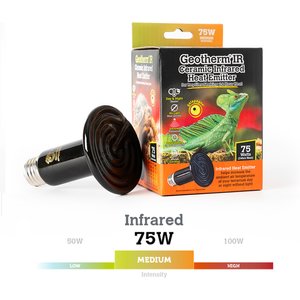 Galapagos Geotherm Ceramic Reptile Heat Emitter, Black, 75-watt