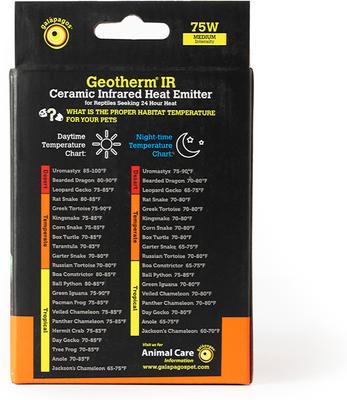 Show full view: Galapagos Geotherm Ceramic Reptile Heat Emitter, Black, 75-watt slide 3 of 5