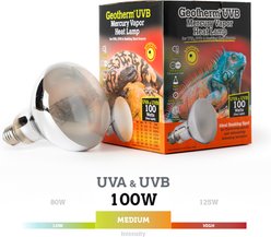Galapagos Geotherm Heat & UVB Mercury Vapor Reptile Bulb, 100-watt