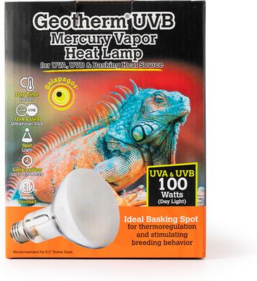 Show full view: Galapagos Geotherm Heat & UVB Mercury Vapor Reptile Bulb, 100-watt slide 2 of 5