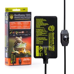 Galapagos Geotherm Under Reptile Tank Heater, Black, 4x7-in