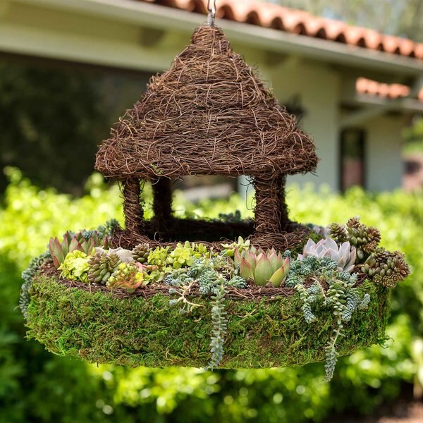Galapagos Plantable Gazebo Birdhouse, Fresh Green