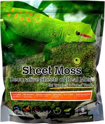 Galapagos Sheet Moss Reptile & Amphibian Terrarium Moss, Fresh Green, 8-qt bag